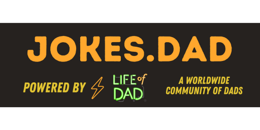 Jokes.Dad logo, classic dad joke content.
