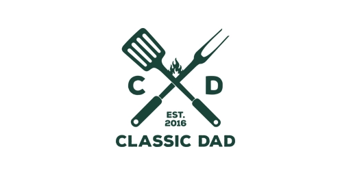 Classic Dad logo, content supporting dads.