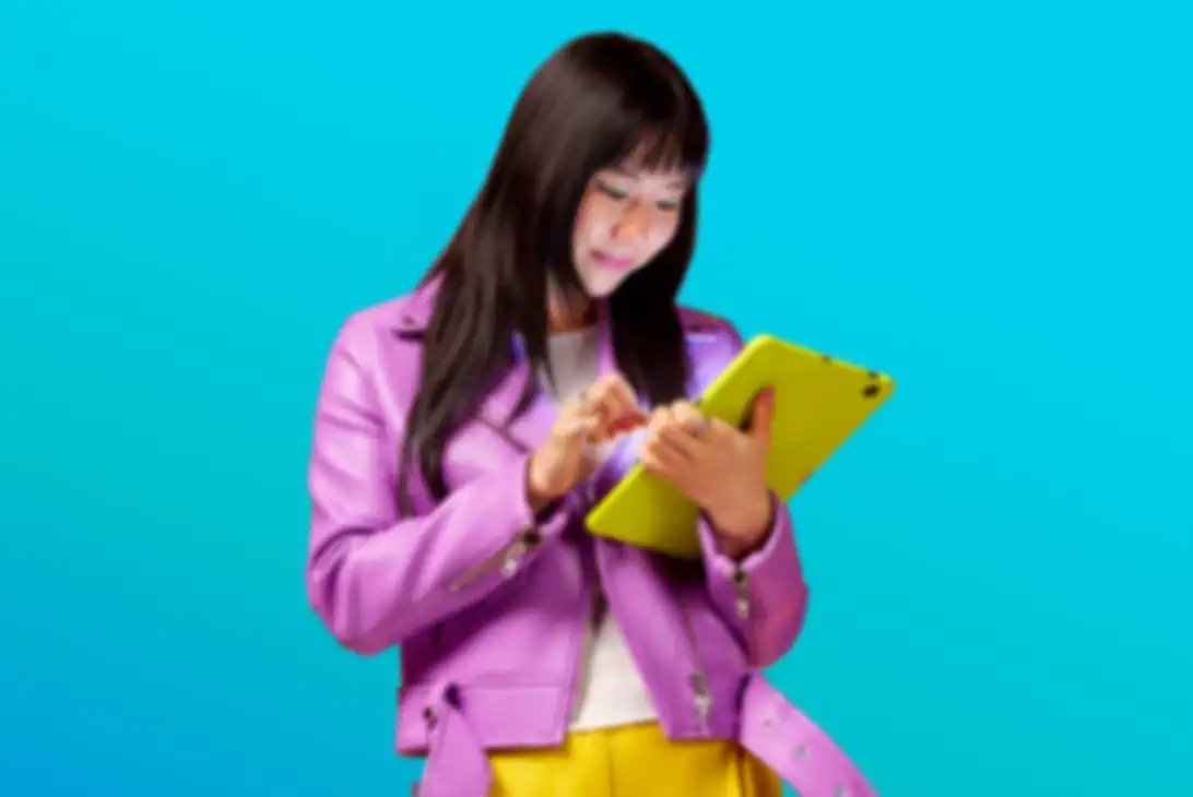 Girl using an ipad