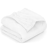 Utopia Bedding Fleece Blanket Queen Size White 300GSM Luxury Bed Blanket Anti-Static Fuzzy Soft B...