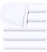 Utopia Bedding Flat Sheets - Pack of 6 - Soft Brushed Microfiber Fabric - Shrinkage & Fade Resist...