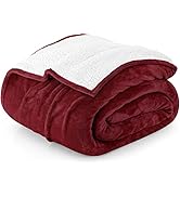 Utopia Bedding Sherpa Blanket King Size [Red, 90x102 Inches] - 480GSM Thick Warm Plush Fleece Rev...
