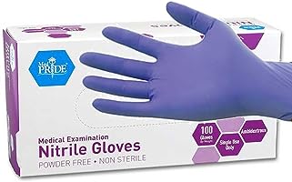 MedPride Powder-Free Nitrile Exam Gloves, Iris Blue, Medium, Box/100
