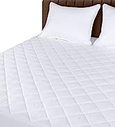 Utopia Bedding Quilted Fitted Mattress Pad Elastic Protector Cover Stretches 16 Inches Deep