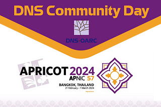 Graphic Logo for DNS Community Day @ APRICOT 2024