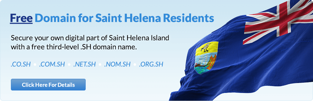 Free domain for Saint Helena residents