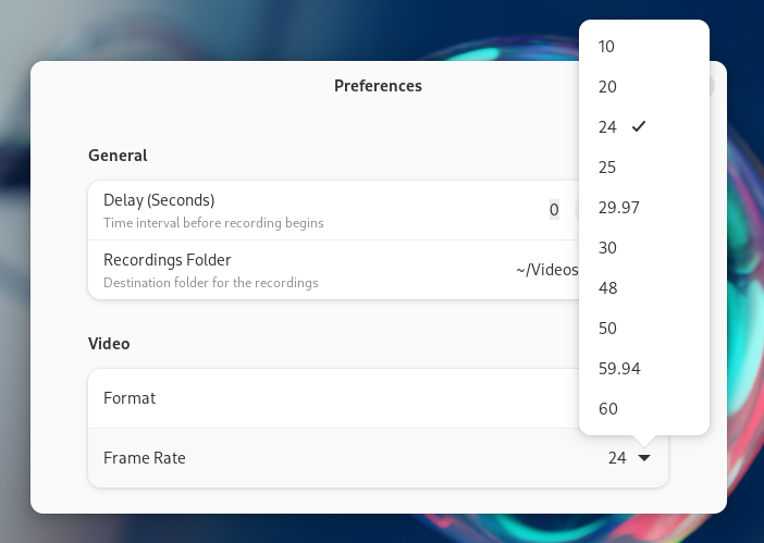 Preferences Window Screenshot