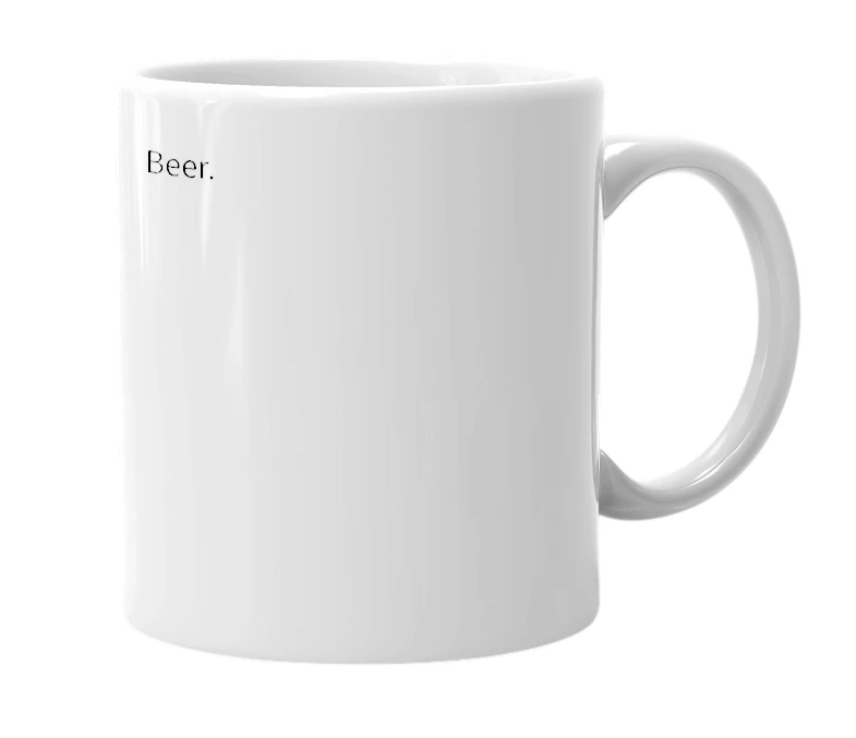 White mug with the definition of 'brewski'