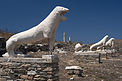 Terrace of the Lions, Delos island, Cyclades, Greece.