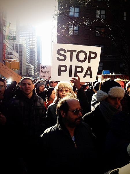 File:SOPA protest in Midtown NYC.jpg