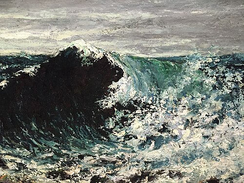 G. Courbet, The Wave, detail, Scottish National Gallery