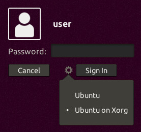 Sign In with Xorg instead of Wayland