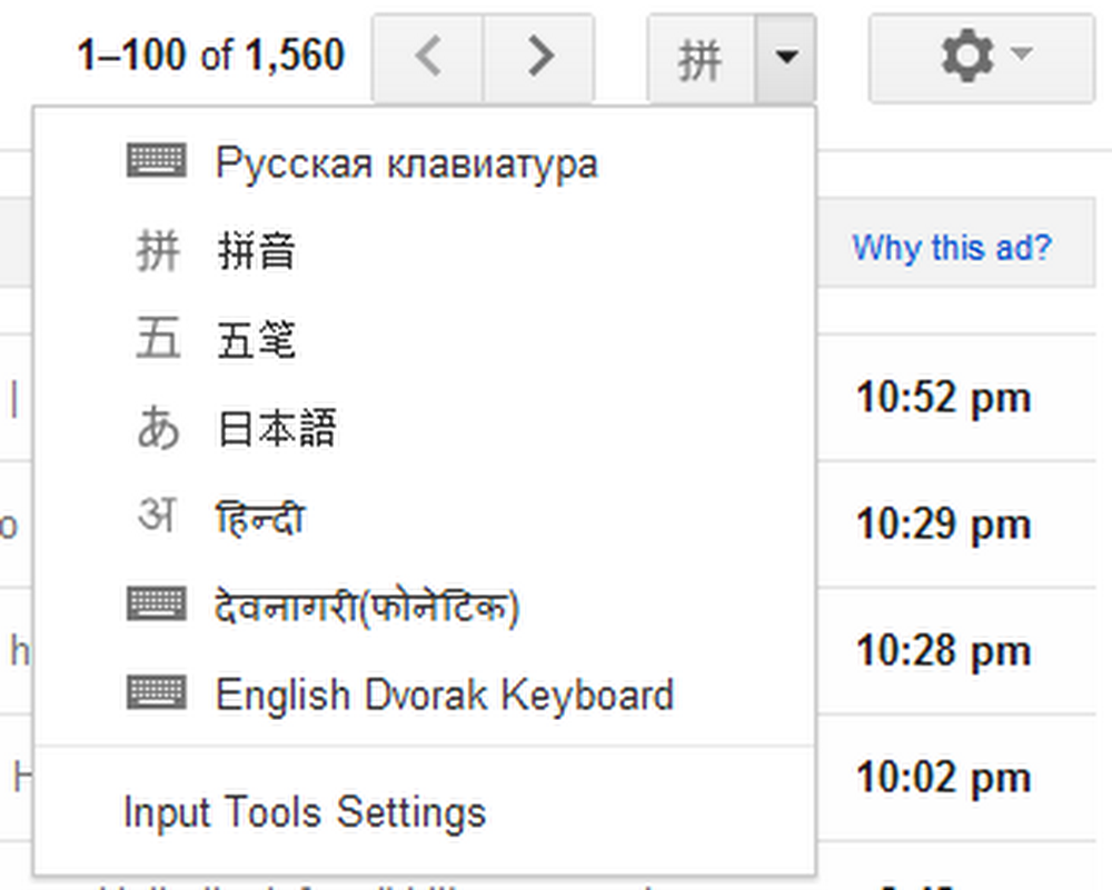 Gmail input tools