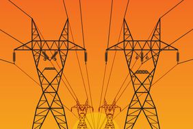 Power lines illustration