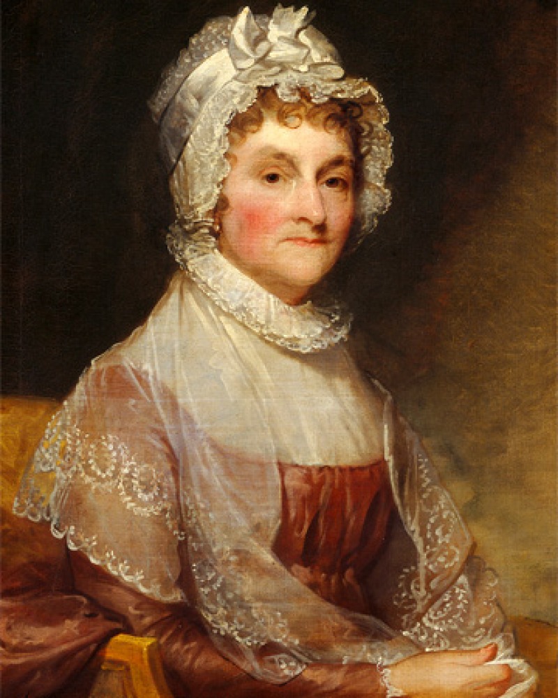 Painted portrait of former American first lady Abigail Adams.