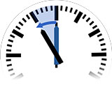 Changement de temps à Temps standard de 00h00 à 23h00